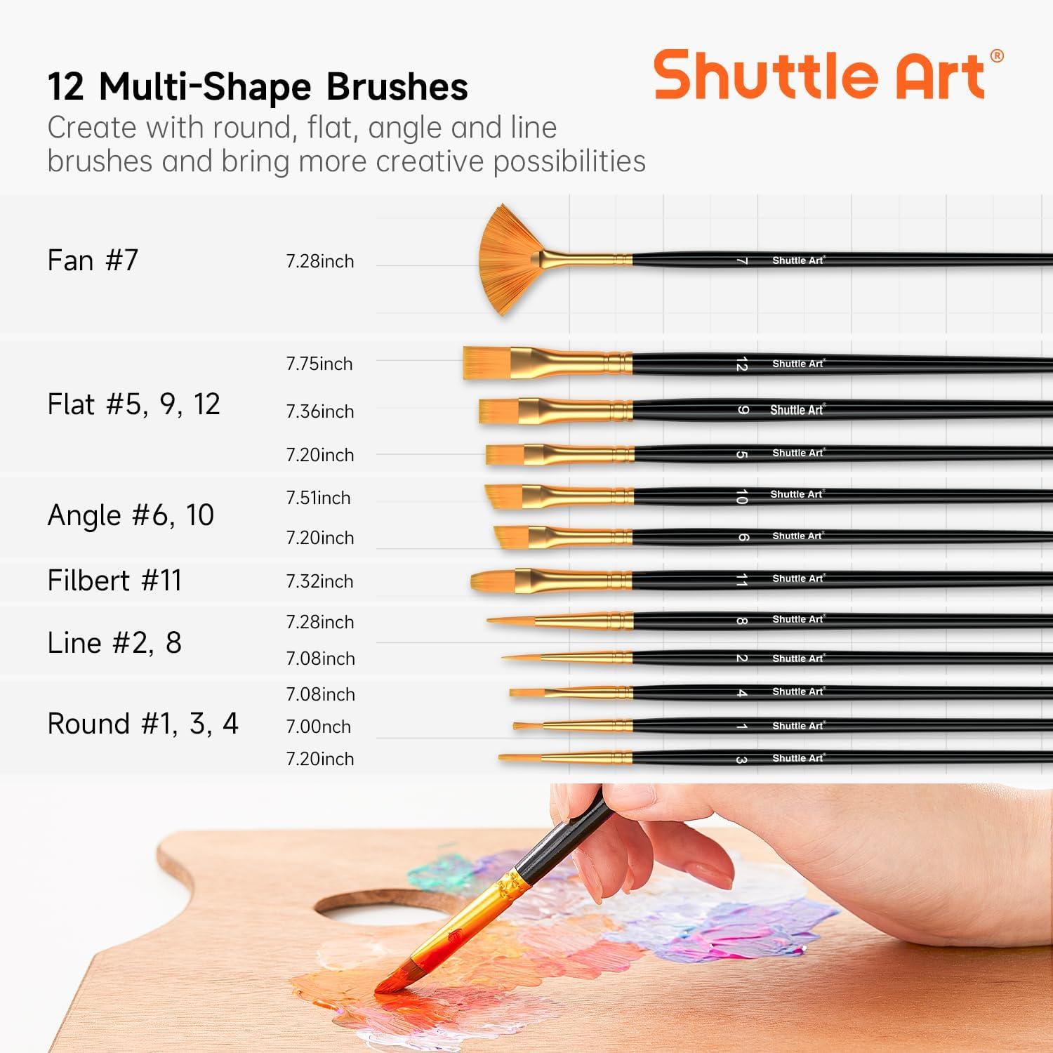 image:imageShuttle Art Canvas Panels and Acrylic Paint Bundle Art Painting Supplies Set for 50 Colors Acrylic Paint Bottles 60ml2oz amp 36 Pack Painting Canvas 5x7 8x10in