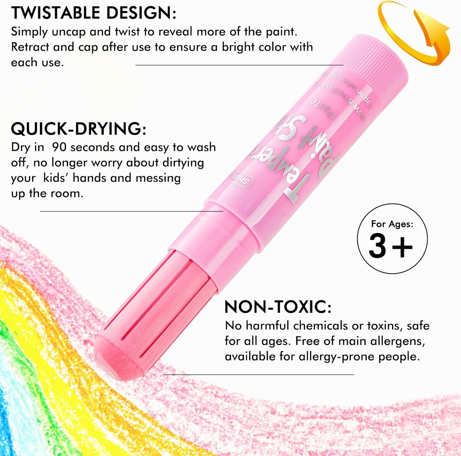image:imageShuttle Art Dot Markers 10 Colors Washable Markers Tempera Paint Sticks 20 Pastel Colors