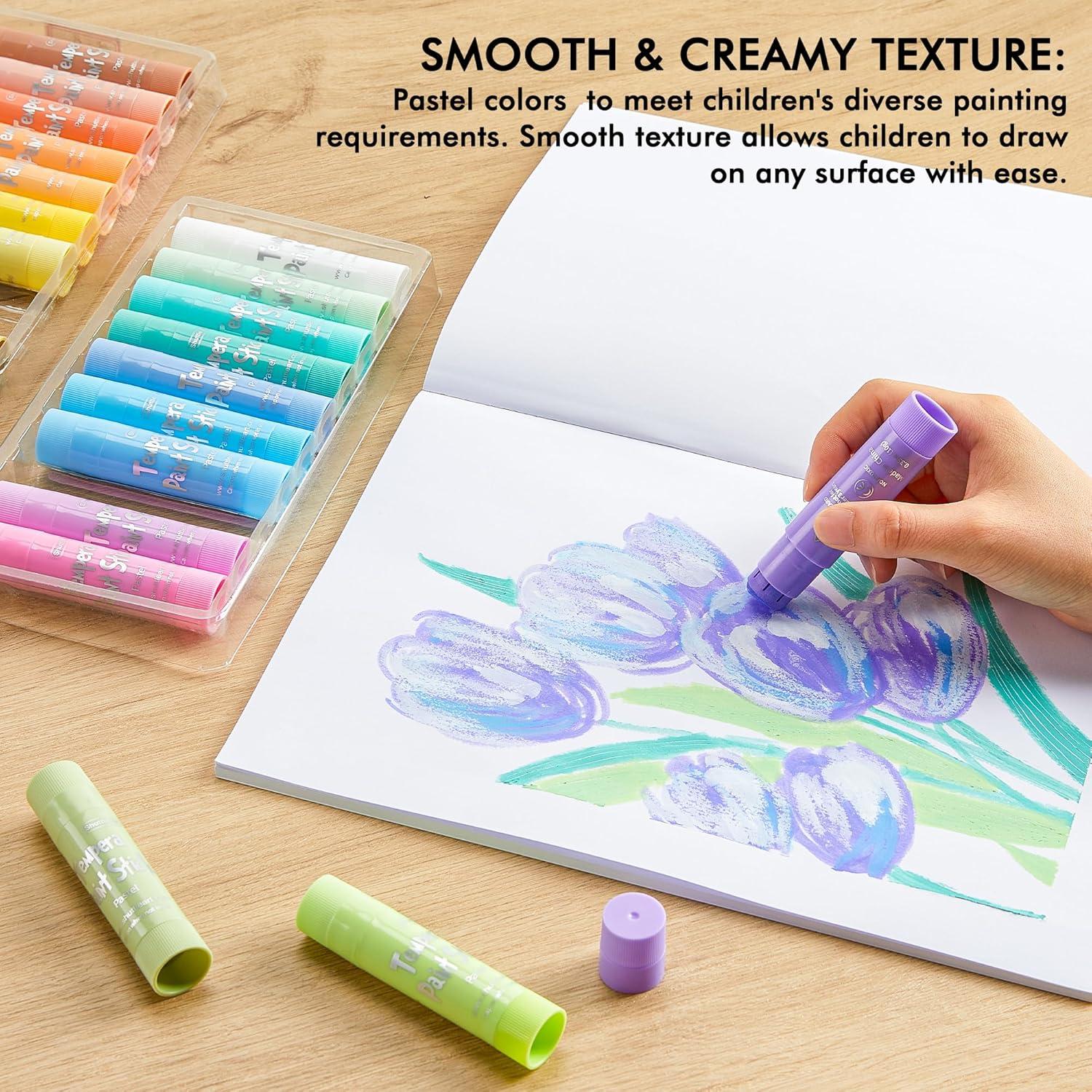 image:imageShuttle Art Dot Markers 10 Colors Washable Markers Tempera Paint Sticks 20 Pastel Colors