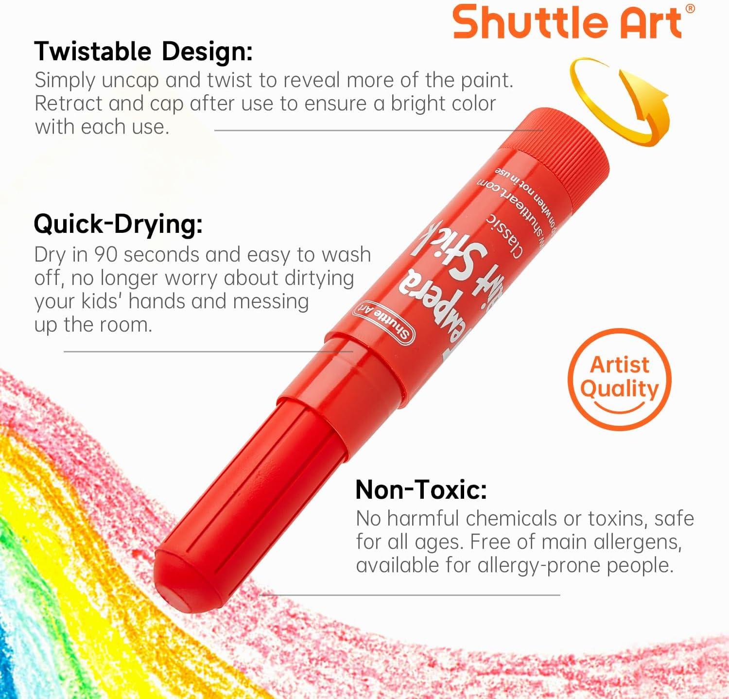 image:imageShuttle Art Dot Markers 14 Colors Bingo Daubers with 135 Unique Patterns Tempera Paint Sticks 32 Colors Solid Tempera Paint for Kids