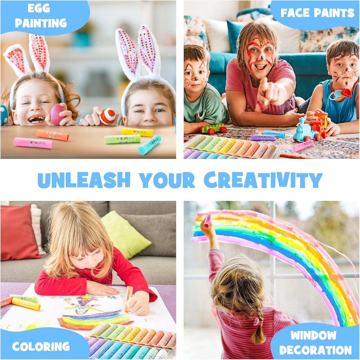 image:imageShuttle Art Dot Markers Bundle 20 Colors Washable Dot Markers 20 Pastel Colors Solid Tempera Paint Sticks