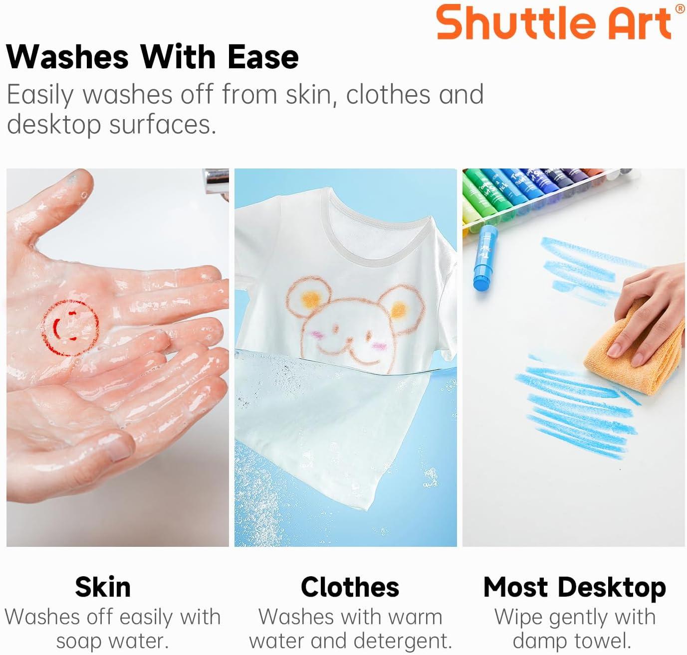 image:imageShuttle Art Dot Markers Bundle 30 Colors Washable Dot Markers 30 Colors Solid Tempera Paint Sticks