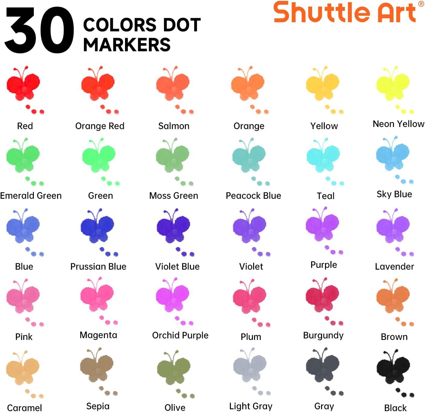 image:imageShuttle Art Dot Markers Bundle 30 Colors Washable Dot Markers 30 Colors Solid Tempera Paint Sticks