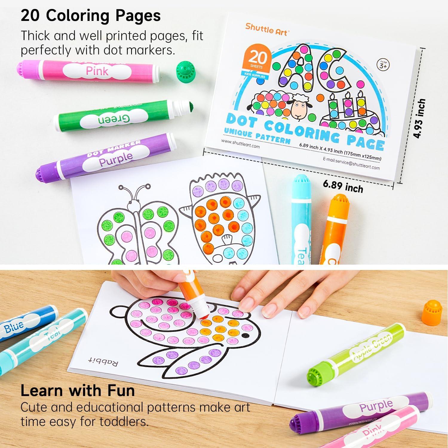 image:imageShuttle Art Dot Markers Bundle 30 Colors Washable Dot Markers 30 Colors Solid Tempera Paint Sticks