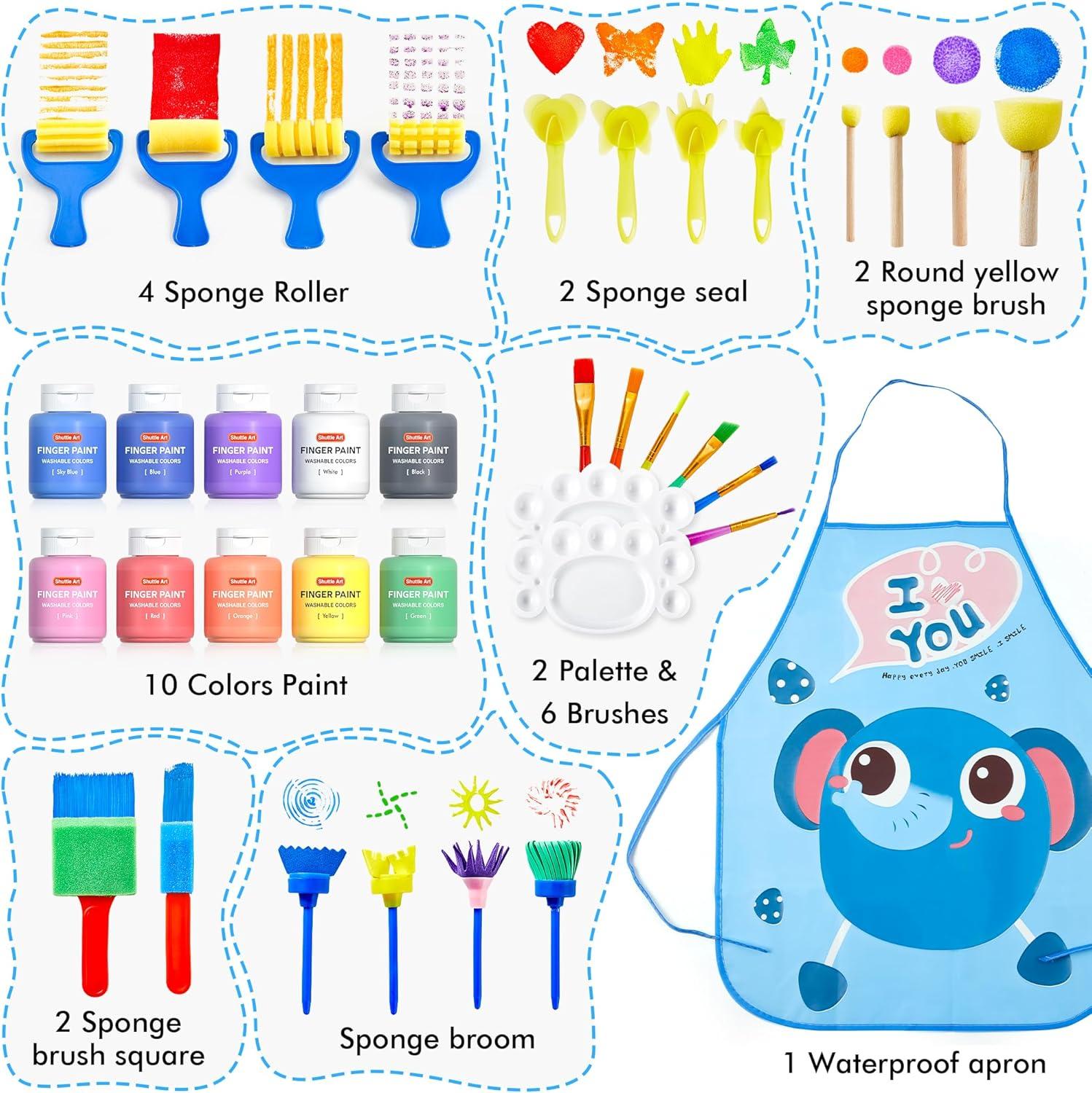 image:imageShuttle Art Dot Markers Bundle Set of 10 Colors Dot Markers 33 Pack Finger Paint
