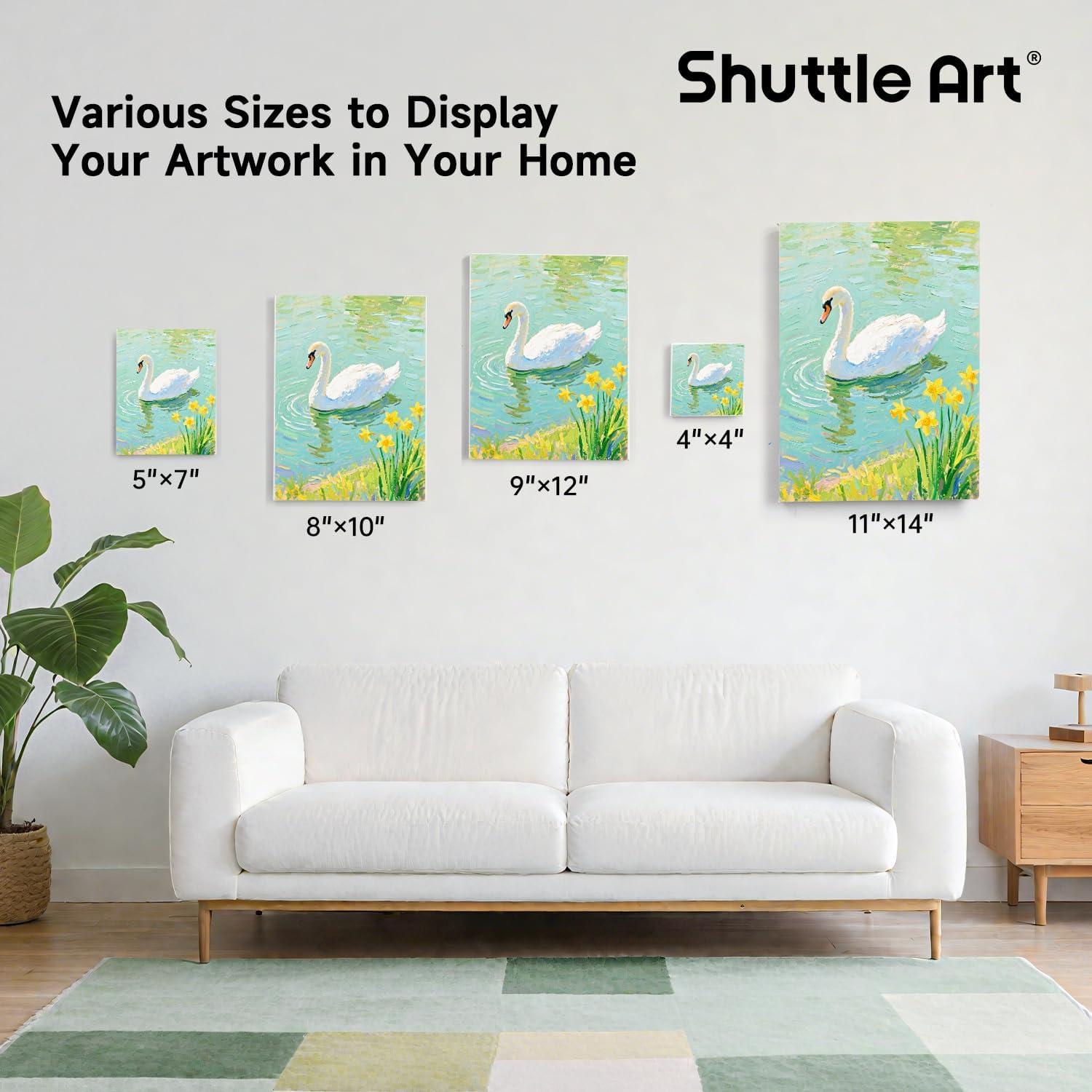 image:imageShuttle Art Stretched Canvas and Acrylic Paint Bundle Art Painting Supplies Set for 18 Colors Acrylic Paint Bottles 240ml812oz amp 15 Pack Painting Canvas 4x45x7 8x10 9x12 11x14