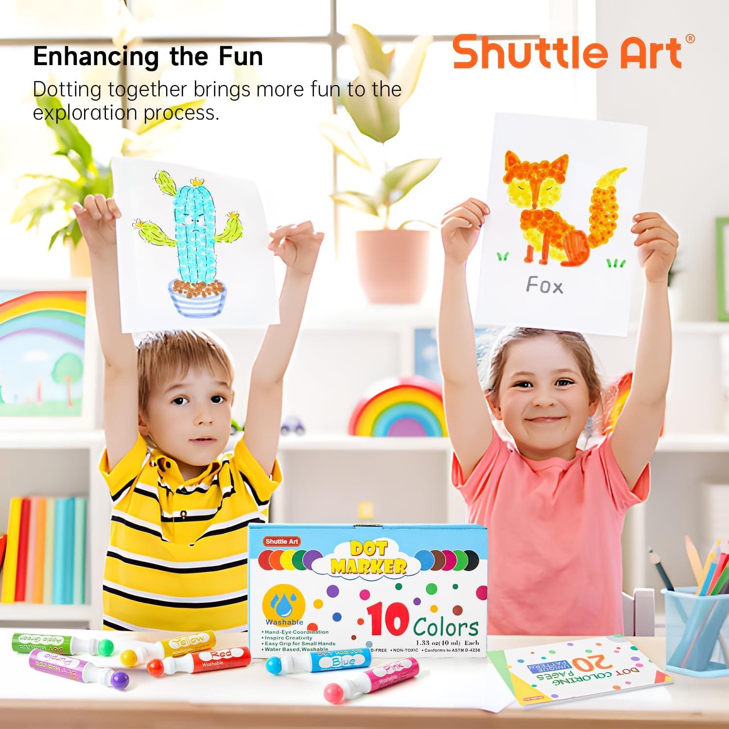 image:imageShuttle Art Tempera Paint Sticks Bundle Set of 30 Colors Tempera Paint Sticks 10 Colors Dot Markers