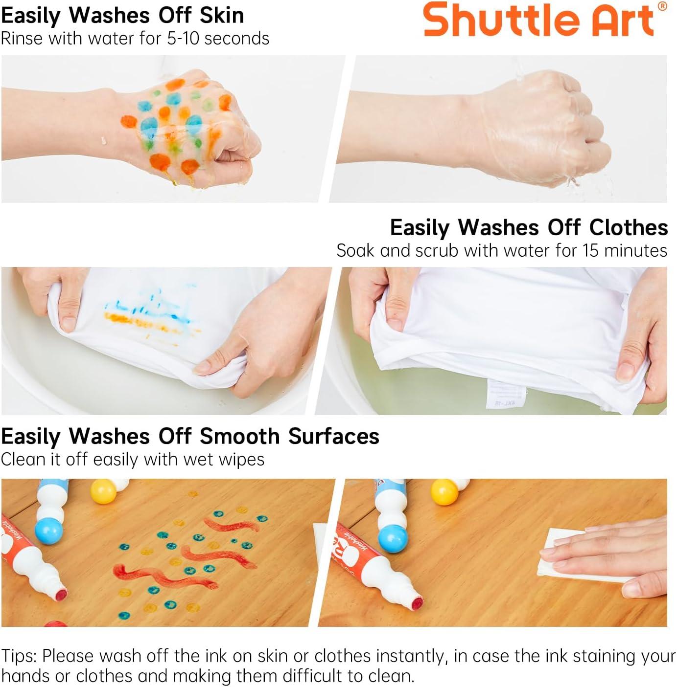 image:imageShuttle Art Tempera Paint Sticks Bundle Set of 30 Colors Tempera Paint Sticks 12 Colors Dot Markers