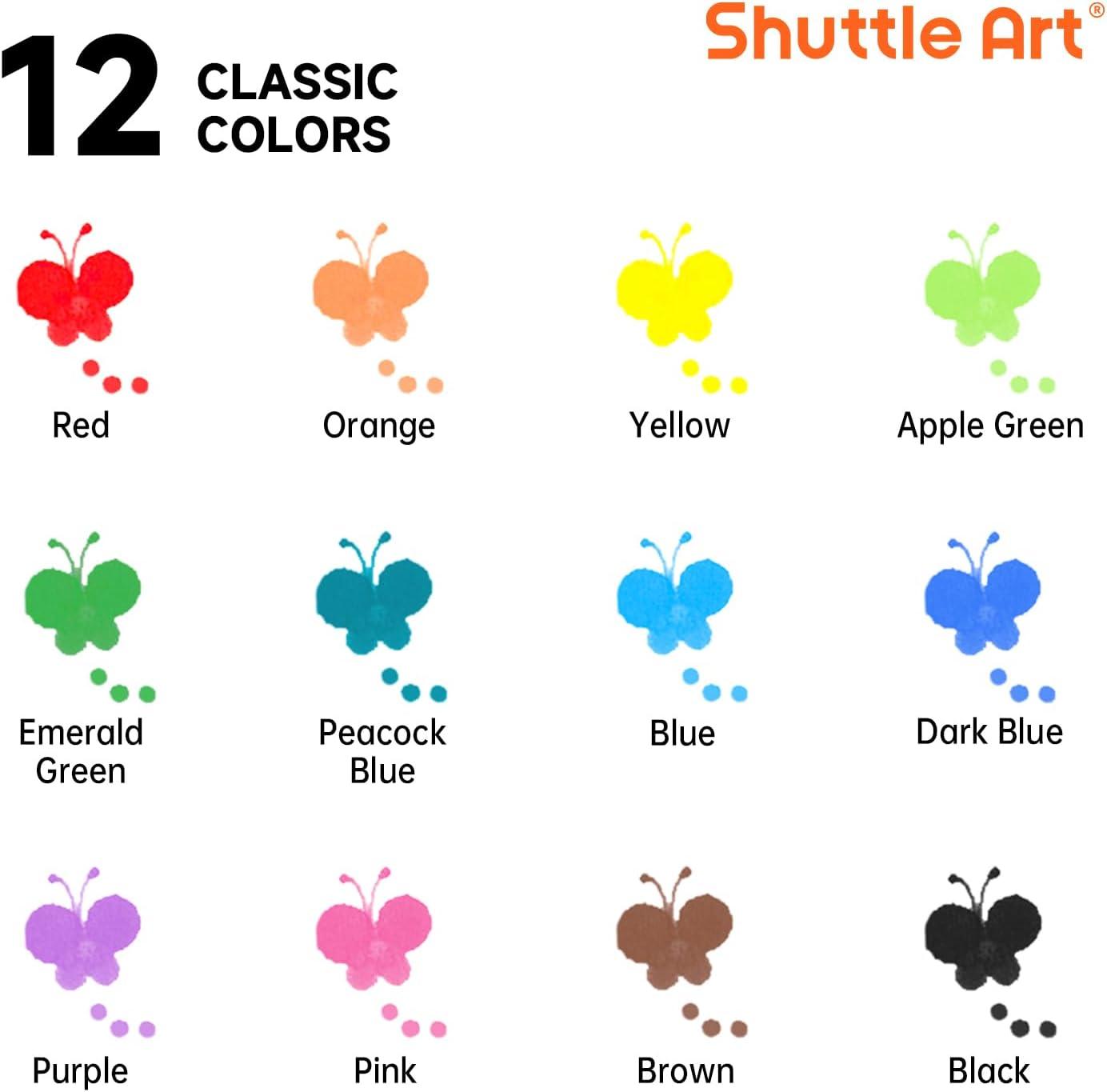 image:imageShuttle Art Tempera Paint Sticks Bundle Set of 30 Colors Tempera Paint Sticks 12 Colors Dot Markers