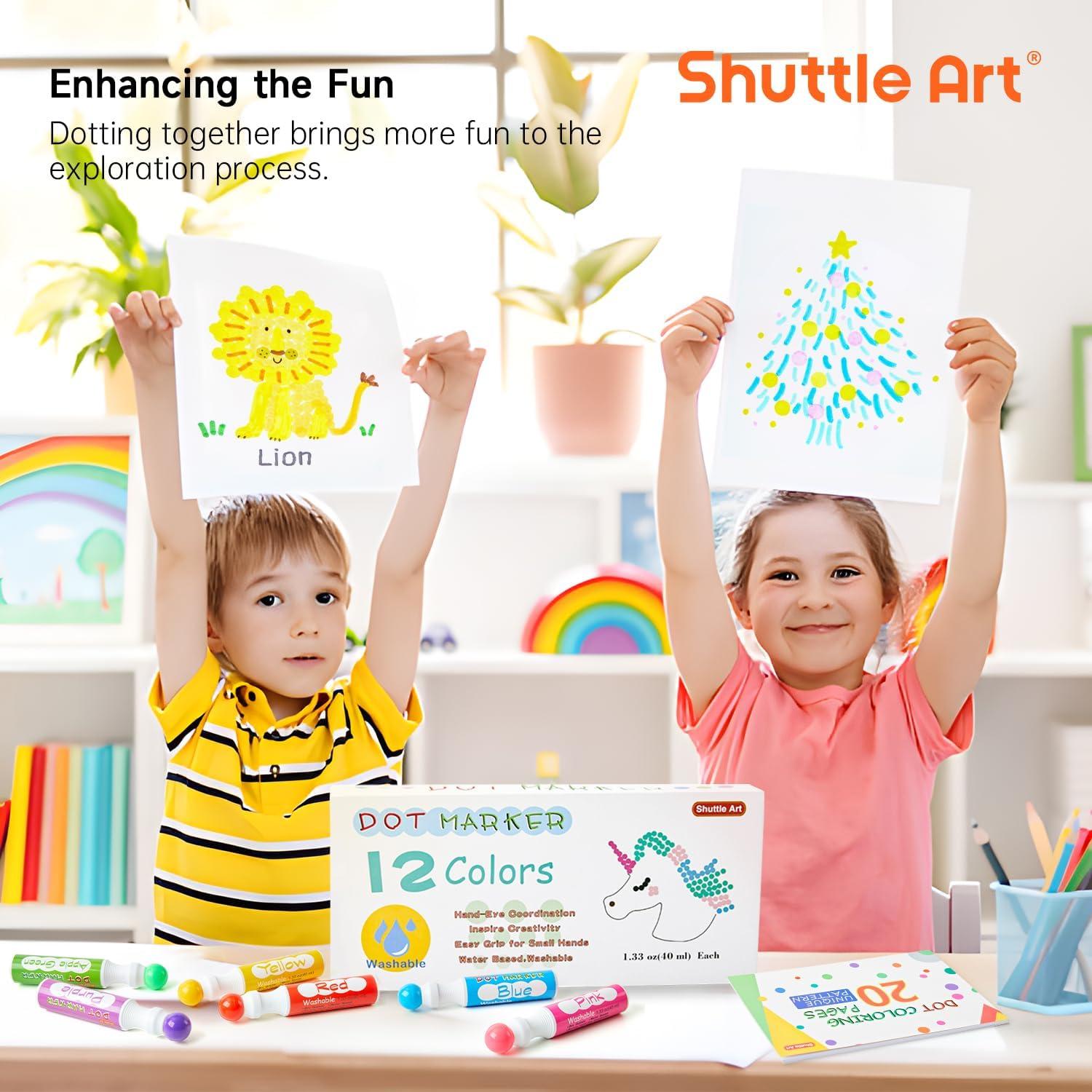image:imageShuttle Art Tempera Paint Sticks Bundle Set of 30 Colors Tempera Paint Sticks 12 Colors Dot Markers