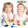 Shuttle Art 33 Pack Non Toxic Kids Painting Set with 10 Colors Dot Markers, 14 Colors Bingo Daubers with 135 Patterns
