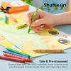 Shuttle Art 576 Crayons Bulk Set Bundle – 576 Count 24 Boxes of 24 Assorted Colors + 24 Pack 16 Colors Watercolor Paint Set Bulk