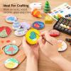 Shuttle Art Acrylic Paint Set and Wood Slices Kit Bundle, Set of 16 Colors Acrylic Paint Set with 3 paint brushes + 70 PCS Wood Slices Kit