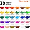 Shuttle Art Acrylic Paint Set and Wood Slices Kit Bundle, Set of 30 Colors Acrylic Paint with 3 paint brushes + 70 PCS Wood Slices Kit