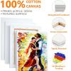 Shuttle Art Canvases and Acrylic Paint Bundle, Art Painting Supplies Set for 50 Colors Acrylic Paint Bottles (60ml/2oz) & 34 Pack Painting Canvas (5×7”, 8×10”, 9×12”, 11×14”)