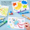Shuttle Art Dot Markers, 10 Colors Washable Markers 33 Pack Non Toxic Kids Painting Set with 10 Colors