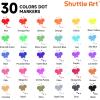 Shuttle Art Dot Markers Bundle – 30 Colors Washable Dot Markers + 30 Colors Solid Tempera Paint Sticks