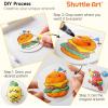 Shuttle Art Magic Foam Texture Painting Set for 68pcs + 25 Colors Dual Tip Acrylic Paint Markers, Magical 3D Effect Texture Painting Kit