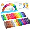 Shuttle Art Paint Stick Bundle – 30 Colors Tempera Paint Sticks + 24 Colors Gel Crayons