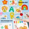 Shuttle Art Paint with Water Coloring Book Bundle: 4 Themes – Animals, Sea World, Princess, & Dinosaurs with Included Brushes and Paint Set
