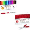 Shuttle Art 30-Piece Wet Erase Markers Bundle – 15 Colors + 15 Red, Chisel Tip, 0.7mm, Water Resistant, Eco-Friendly, Ideal for Writing & Painting
