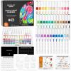 Shuttle Art 35 Colors Brush Tip Automatic Ink Control Acrylic Paint Markers, Acrylic Paint Pens for Rock Painting, Ceramic, Wood, Canvas, Glass, Stone, Fabric, Card Making, DIY & Art Supplies