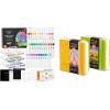 Shuttle Art Acrylic Paint Markers and Marker Journal Set, 36 Colors Automatic Ink Control Acrylic Paint Markers + 2.36×2.36 Watercolor Journal Set