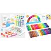 Shuttle Art Dot Markers, 14 Colors Bingo Daubers with 20 Unique Patterns + Tempera Paint Sticks, 30 Colors Solid Tempera Paint for Kids with 1 Drawing Pad