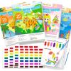 Shuttle Art Paint with Water Coloring Book Bundle: 4 Themes – Animals, Sea World, Princess, & Dinosaurs with Included Brushes and Paint Set