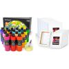 Shuttle Art Stretched Canvas and Acrylic Paint Bundle, Art Painting Supplies Set for 18 Colors Acrylic Paint Bottles (240ml/8.12oz) & 20 Pack Painting Canvas (5×7”, 8×10”)