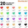 Shuttle Art Dot Markers, 20 Colors Washable Markers for Toddlers,Bingo Daubers Supplies Kids Preschool Children, Non Toxic Water-Based (Pack of 2)