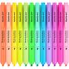 Shuttle Art Retractable Highlighters Assorted Colors, 12 Colors(6 Pastel & 6 Neon)Chisel Tip Fluorescent Markers, Quick-Dry Aesthetic Highlighter Pens for Kids Teens Adults, Perfect for School Office