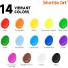 Shuttle Art 14 Colors Washable Paint for Kids, 16 oz Bulk Tempera Paint with Pump, Non-Toxic Kids Washable Paint for Art and Crafts, Home & School Must Haves(14 Colors)
