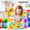 Shuttle Art 14 Colors Washable Paint for Kids, 16 oz Bulk Tempera Paint with Pump, Non-Toxic Kids Washable Paint for Art and Crafts, Home & School Must Haves(14 Colors)
