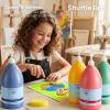 Shuttle Art 14 Colors Washable Paint for Kids, 16 oz Bulk Tempera Paint with Pump, Non-Toxic Kids Washable Paint for Art and Crafts, Home & School Must Haves(6 Colors)