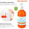Shuttle Art 14 Colors Washable Paint for Kids, 16 oz Bulk Tempera Paint with Pump, Non-Toxic Kids Washable Paint for Art and Crafts, Home & School Must Haves(14 Colors)