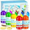 Shuttle Art 14 Colors Washable Paint for Kids, 16 oz Bulk Tempera Paint with Pump, Non-Toxic Kids Washable Paint for Art and Crafts, Home & School Must Haves(14 Colors)
