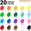 Shuttle Art 20 Colors Washable Paint for Kids, 8.45 oz Bulk Tempera Paint, Non-Toxic Kids Washable Paint for Art and Crafts, School & Home Must Haves(20 Colors)