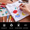 Shuttle Art 28 Colors Fabric Markers, Shirt Permanent Markers for Clothes Sneakers Jeans with 11 Stencils 1 Fabric Sheet, Fabric Pens for Kids Adult Painting Writing (Pack of 2)