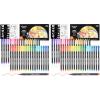 Shuttle Art 36 Colors Fabric Markers, Permanent Shirt Markers for Clothes Sneakers Jeans with 11 Stencils 1 Fabric Sheet, Fabric Pens for Kids Adult Painting Writing (Pack of 2)