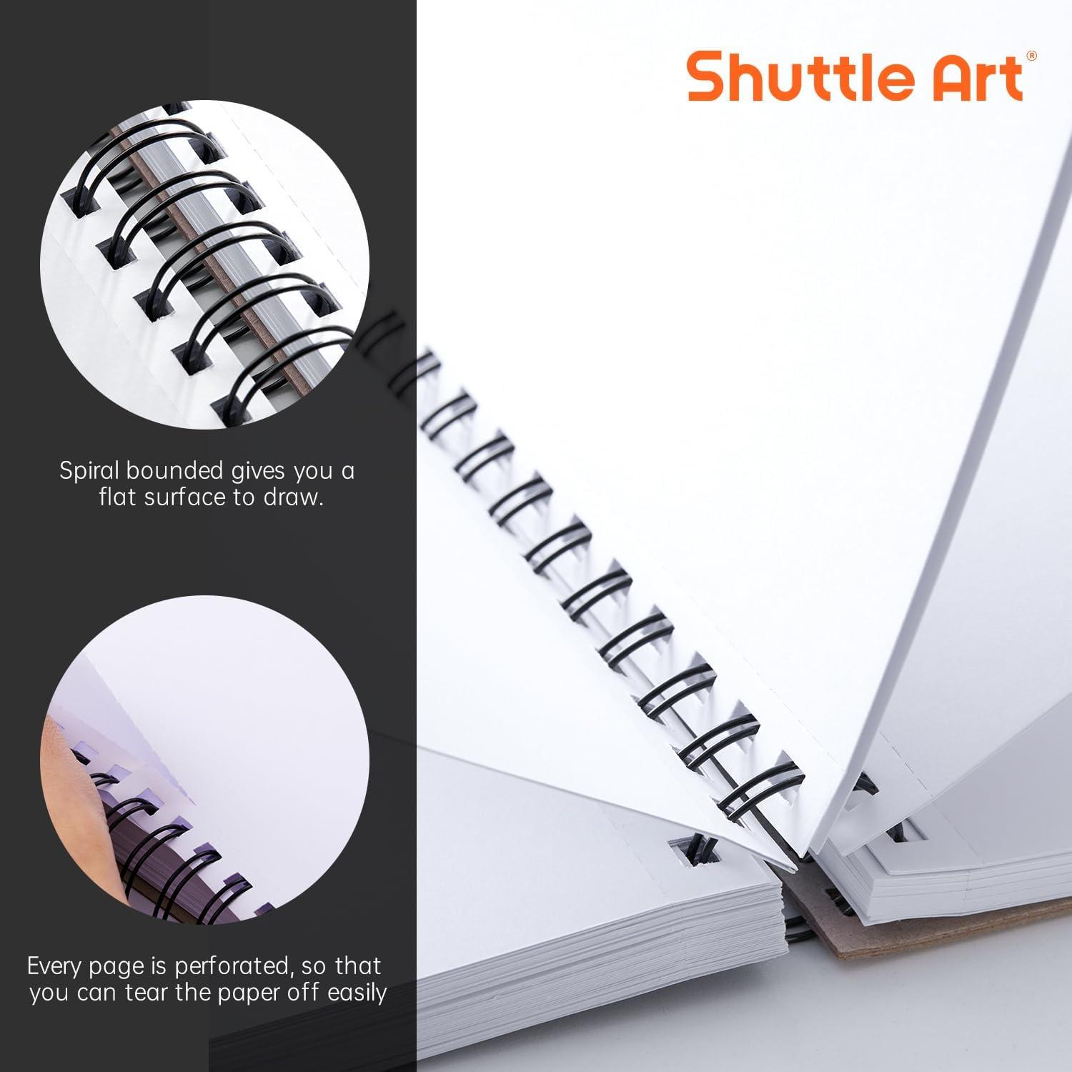 image:imageShuttle Art Marker Pad 89x83 Portable Sketchbook 40 Sheets Marker Drawing Paper 110LB180GSM Smooth Surface Bleedproof Art Paper SpiralBound Great for Beginners to Draw Paint amp Sketch83x89 inch