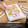 Shuttle Art Marker Pad, 8.9”x8.3” Portable Sketchbook, 40 Sheets Marker Drawing Paper, 110LB/180GSM Smooth Surface Bleedproof Art Paper, Spiral-Bound, Great for Beginners to Draw, Paint & Sketch(11.69×8.27 inch)