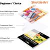 Shuttle Art Marker Pad, 8.9”x8.3” Portable Sketchbook, 40 Sheets Marker Drawing Paper, 110LB/180GSM Smooth Surface Bleedproof Art Paper, Spiral-Bound, Great for Beginners to Draw, Paint & Sketch(8.3×7.67 inch)