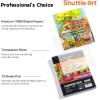 Shuttle Art Marker Pad, 8.9”x8.3” Portable Sketchbook, 40 Sheets Marker Drawing Paper, 110LB/180GSM Smooth Surface Bleedproof Art Paper, Spiral-Bound, Great for Beginners to Draw, Paint & Sketch(12×9 inch)
