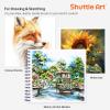 Shuttle Art Marker Pad, 8.9”x8.3” Portable Sketchbook, 40 Sheets Marker Drawing Paper, 110LB/180GSM Smooth Surface Bleedproof Art Paper, Spiral-Bound, Great for Beginners to Draw, Paint & Sketch(8.3×8.9 inch)