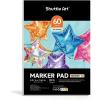 Shuttle Art Marker Pad, 8.9”x8.3” Portable Sketchbook, 40 Sheets Marker Drawing Paper, 110LB/180GSM Smooth Surface Bleedproof Art Paper, Spiral-Bound, Great for Beginners to Draw, Paint & Sketch(11.69×8.27 inch)
