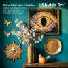 Shuttle Art Metallic Pearl White Acrylic Paint, 8.45 oz (250 ml) Pearlescent Acrylic Paint With Brush, Non Toxic, Non Fading Shimmer White Paint for Crafts, Metal, Wood, Clay, Ceramic, Canvas, Furniture(Gold)