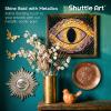 Shuttle Art Metallic Pearl White Acrylic Paint, 8.45 oz (250 ml) Pearlescent Acrylic Paint With Brush, Non Toxic, Non Fading Shimmer White Paint for Crafts, Metal, Wood, Clay, Ceramic, Canvas, Furniture(Gold/Silver/Copper)