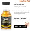 Shuttle Art Metallic Pearl White Acrylic Paint, 8.45 oz (250 ml) Pearlescent Acrylic Paint With Brush, Non Toxic, Non Fading Shimmer White Paint for Crafts, Metal, Wood, Clay, Ceramic, Canvas, Furniture(Gold/Silver/Copper)