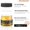 Shuttle Art Metallic Pearl White Acrylic Paint, 8.45 oz (250 ml) Pearlescent Acrylic Paint With Brush, Non Toxic, Non Fading Shimmer White Paint for Crafts, Metal, Wood, Clay, Ceramic, Canvas, Furniture(Gold)